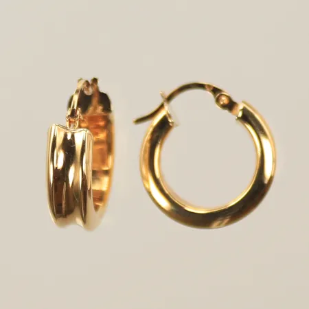 Örhängen, Ø 15mm, bredd 5mm, 18K, 1,9g Vikt: 1,9 g