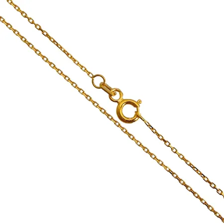 Halskedja Ankarlänk, 21K guld, längd 41,5 cm, bredd 1 mm, fint skick Vikt: 1,6 g