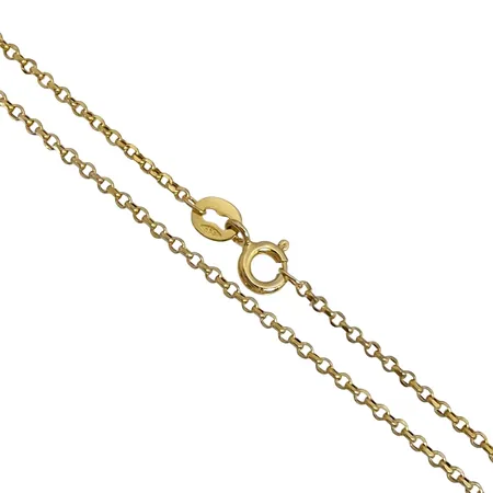Halskedja Ärtlänk, 14K guld, längd 45,0 cm, bredd 1,4 mm, fint skick Vikt: 1,5 g