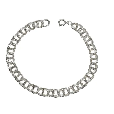 Armband Bismarck, silver, längd 18-18,5 cm, bredd 6,5 mm, tillverkare NSE, kontrollstämpel, mycket fint skick  Vikt: 8,3 g