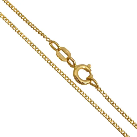 Halskedja Pansar, 18K guld, Balestra Italien, Guldfynd (GFAB), längd 47 cm, bredd 1,1 mm, fint skick Vikt: 2,7 g