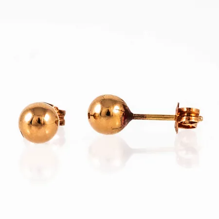 Örhängen i 18K guld: Kulor Ø 5 mm. Vikt: 0,8g. 