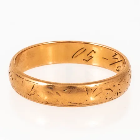 Graverat guld i 18K. Vikt: 3,7g.