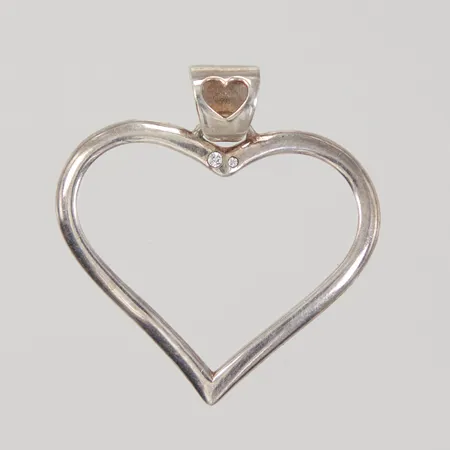 Hänge hjärta, 36mm, Silver 925/1000  Vikt: 3 g