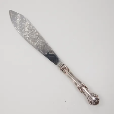 Fiskkniv, 26cm, blad i stål, MEMA år 1972, Silver bruttovikt 67,3g 