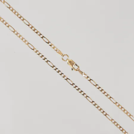 Kedja Figaro, 45,5cm, bredd 2,3mm, SSÄ 18K Vikt: 5,4 g