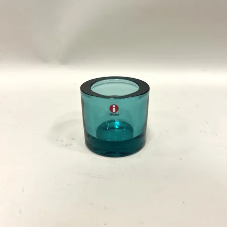 Ljuslykta Kivi, design Heikki Orvola, Iittala/Marimekko, etikettmärkt och märkt marimekko, höjd ca 6cm, Ø6,5cm