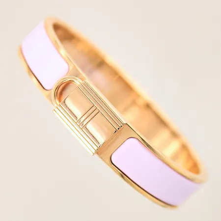 Armband Clic Cadenas roséfärgad metall med rosa emalj, nr ST0230, size PM (innermått ca 16cm), med dustbag samt etui, kvitto från Hermés Hamngatan 2021