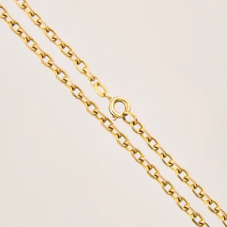 Kedja Ankar, längd: 72cm, bredd: 3,4mm, otydlig stämpel, 18K  Vikt: 22,2 g