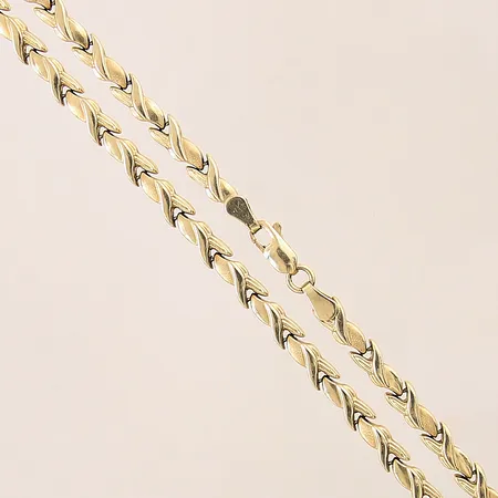Collier, längd: 46,5cm, bredd: 3,5mm, 14K  Vikt: 11,1 g