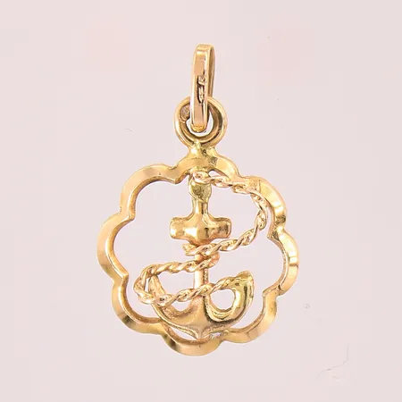 Hänge med dekor, ankare, 22x14mm, ostämplat, 18K Vikt: 1,2 g