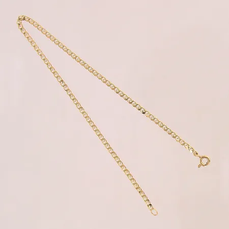 Vristlänk, längd: 21,5cm, bredd: 2,2mm, 18K  Vikt: 2 g