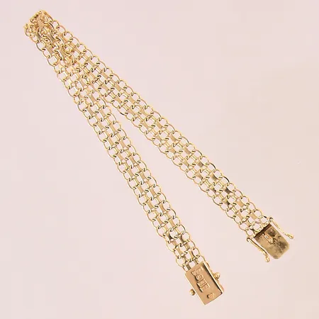 Armband X-länk, längd: 19cm, bredd: 8mm, 18K  Vikt: 9,3 g