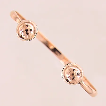 Armring med bjällror, Ø55,8mm, bredd: 3,3mm, justerbar, skev, roséguld, 9K  Vikt: 8,3 g