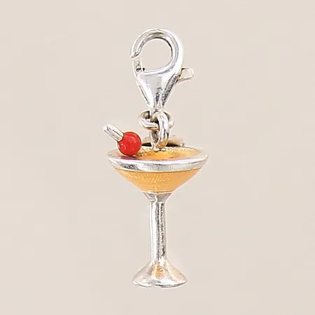 Hänge Drink med emaljdetaljer, Thomas Sabo, längd: 23mm, bredd: 1,4-9mm, silver 925/1000 Vikt: 2,1 g