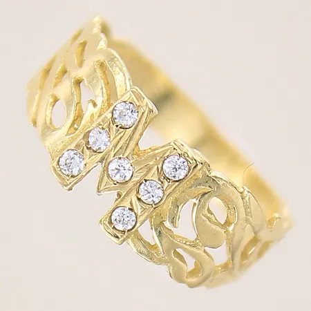 Ring, defekt, 14K  Vikt: 1,9 g