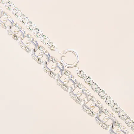 Collier doserad Bismarck, längd: 45cm, bredd: 3,3-7,1mm, silver 830/1000 Vikt: 11,3 g