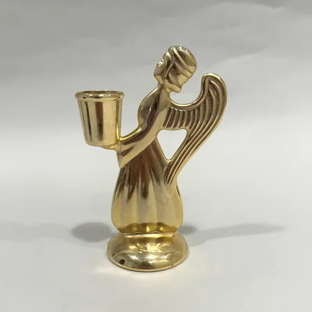 Ljusstake, Ängel, Skultuna, höjd: 13cm, nr K11, mässing, kartong.