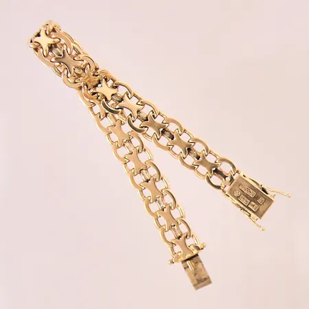 Armband X-länk, längd 21,5cm, bredd 11mm, 18K Vikt: 40,9 g