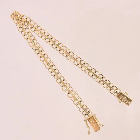 Armband X-länk, längd 19cm, bredd 6mm, 18K Vikt: 9,1 g