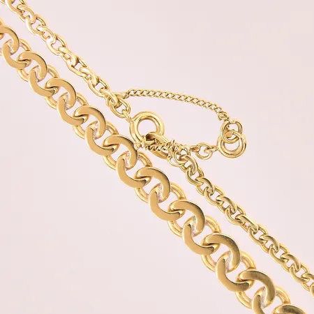 Collier doserad rund Pansar, längd 43,5cm, bredd 2,3-5,5mm, säkerhetskedja, 18K  Vikt: 12,2 g