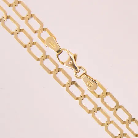 Collier, längd 42,5cm, bredd 4,3mm, 14K Vikt: 9,9 g
