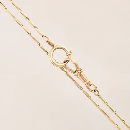 Klockkedja, längd: 43cm, bredd: 1,3mm, 14K  Vikt: 6,7 g