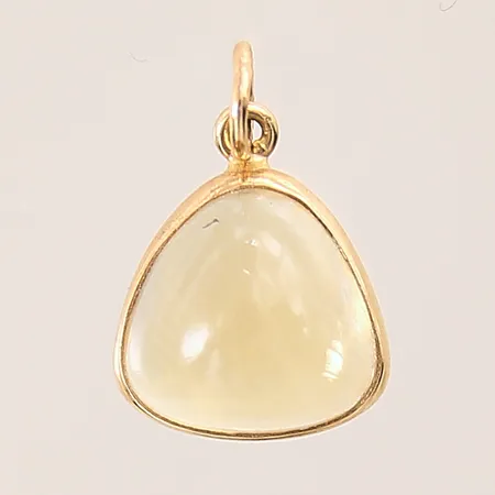 Hänge med gul sten, 14x9,8mm, 18K  Vikt: 0,9 g