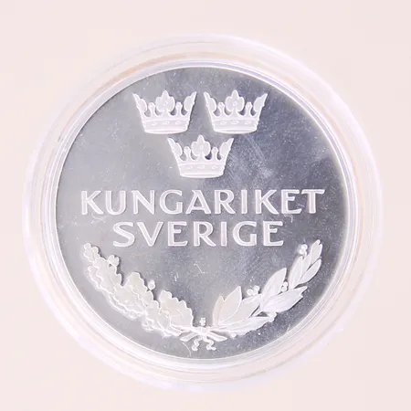 26 Mynt, Ø36mm, Kungariket Sverige, olika sorter, etuier, silver 925/1000 Vikt: 699 g