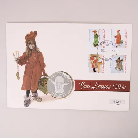 Mynt, Carl Larsson 150-års jubileum, 2003, plomberade, silver 925/1000 Vikt: 0 g