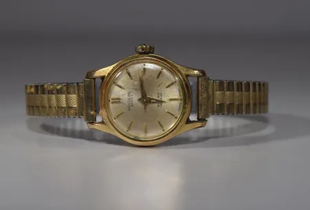 Damklocka Höijers Sport 1332 25275 Incabloc 25 Rubis resårband Ø 20,50 mm- Fungerar vid enklare test. Funktion garanteras ej