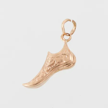 Berlock " Mönstrad sko", höjd ca17mm, 18k Vikt: 0,8 g