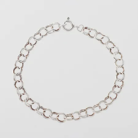 Armband  bismarck, längd 19cm, bredd 6,2mm, silver Vikt: 5,2 g