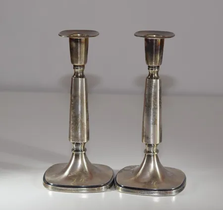  1 par silverljustakar Tore Eldth höjd 18 cm Ceson ,silver 830  Vikt: 435 g