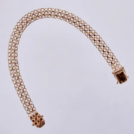 Armband x-länk, längd: ca 18,5cm, bredd: ca 7mm, Ädelsmycken Aktiebolag år 1972, 18K Vikt: 8,6 g