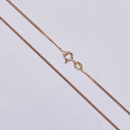 Kedja Pansar, längd: ca 50cm, bredd: ca 1mm, 18K  Vikt: 3,1 g