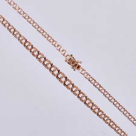 Collier doserad Bismarck, längd ca 41,5cm, bredd ca 3-5mm, GFAB 18K Vikt: 8 g