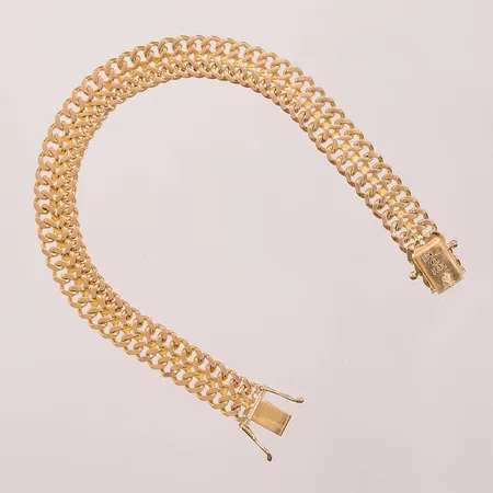 Armband Fiskbenslänk ca 18cm bredd:9mm 18K 20,5g.