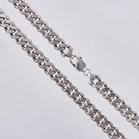 Kedja Pansar, längd: ca 61,5cm, bredd: ca 10mm, 925/1000 silver  Vikt: 164,2 g