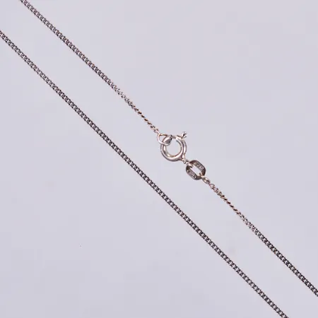 Kedja Pansar, längd: ca 45cm, bredd: ca 1mm, 925/1000 silver  Vikt: 1,8 g