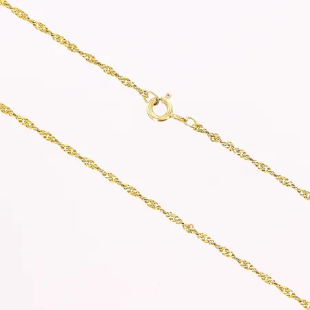 Kedja Singapore, 51cm, bredd 1,5mm, 18K Vikt: 4,1 g