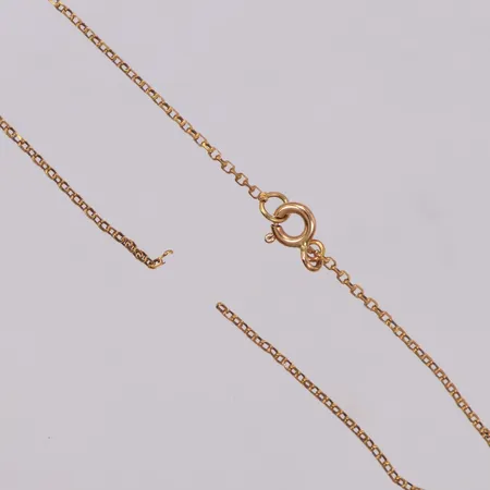 Kedja, ankarlänk, 40,5cm, bredd: 1mm, defekt, 18K Vikt: 2,3 g