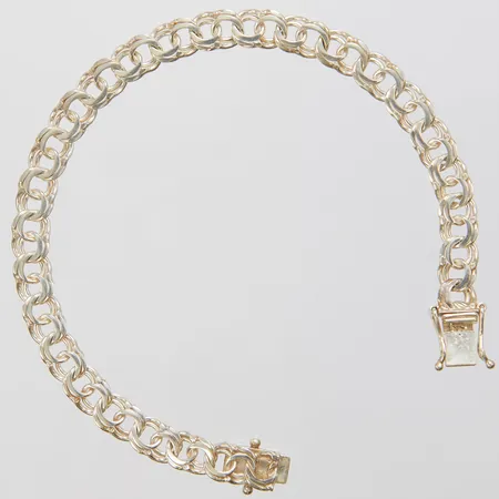 Armband Bismarck, längd ca 19cm, bredd 6,5mm, GHA, 925/1000 silver Vikt: 10,3 g