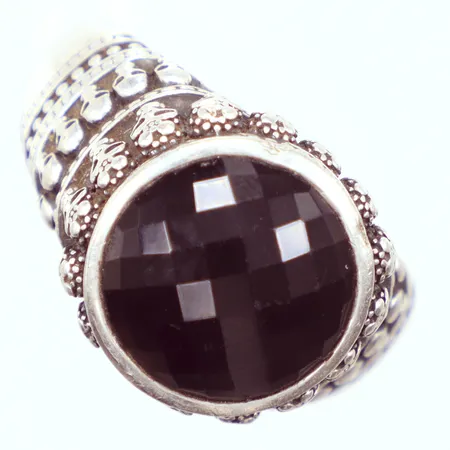 Ring, svart sten, Thomas Sabo, Ø21½, silver 925/1000 Vikt: 15,5 g
