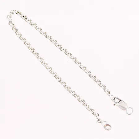 Armband Ärtlänk, 19cm, bredd 3mm, defekt vid lås, silver 925/1000. Vikt: 5,5 g