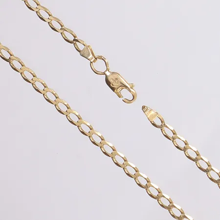 Halskedja pansar, 45,5cm, bredd 3mm, Balestra, bruksslitage, 18K Vikt: 6,9 g