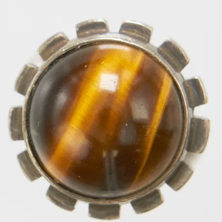 Ring, tigeröga, stl 15¾, bredd, 3,5-19mm, Isaac Cohen, år 1967, 925/1000 silver Vikt: 10,4 g