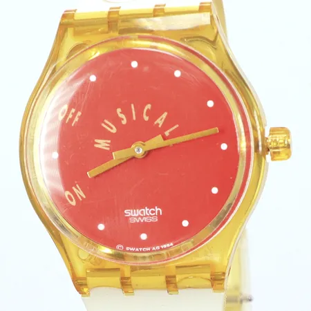 Herrur retro Swatch, Musical On Off, Tokyo 1964, längd 23cm, behov av batteribyte. Vikt: 0 g