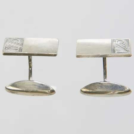 Manschettknappar, ca 19x10mm, 925/1000 silver Vikt: 8,5 g