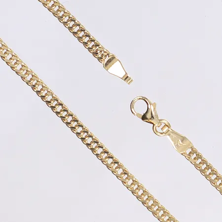 Halskedja pansar, 44,5cm, bredd 2,5mm, ihålig, 18K Vikt: 3,8 g